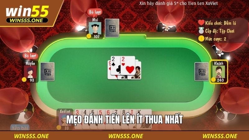 Mẹo đánh tiến lên ít thua nhất