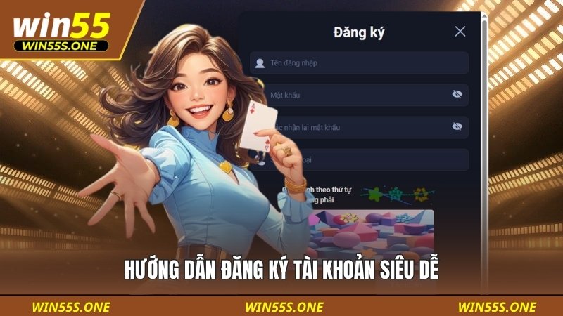 Quy trình đăng ký tài khoản vô cùng đơn giản 